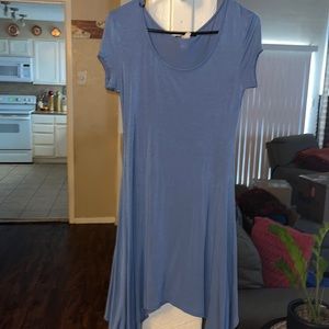 Sexy comfortable blue fitting dress